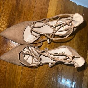 Lulu's Chic Brown Lace-Up Heels